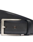 Handcrafted Antiqued Celt - Charcoal. Tumbled and dyed calf leather. A 120cm waist measurement corresponds to a size 60 pant. Total belt length (including buckle) is 135cm. 3.5cm metal buckle with a brushed finish. The belt is adjustable with a screw on the back and is very easy to cut.- Sartoria Dei Duchi - Atri