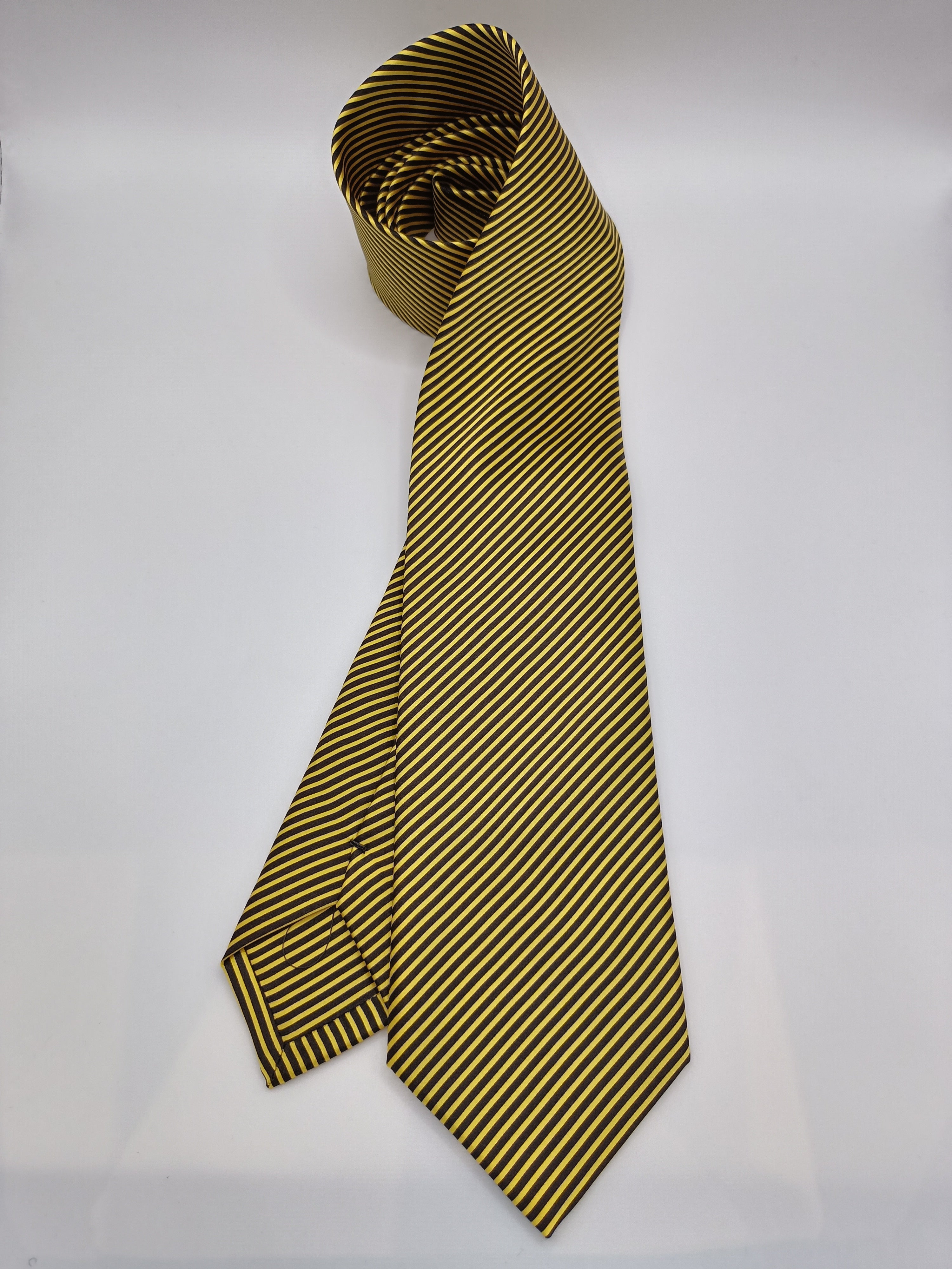 Black & Yellow Striped Tie
