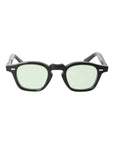 Cord Eco Black Light Green.FRAME Square framed. Italian Bio-Acetate. 100% Recyclable. Handcrafted in Italy. Bio-Based lenses. 100% UV Protection. Filter: Category 1-2-3.FIT: Narrow-44-23-145. Made in Italy. - Dei Duchi