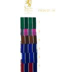 Color swatch card with fabric samples and Sartoria Dei Duchi - Atri logo on a white background