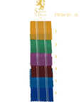 Color swatch with striped patterns and Sartoria Dei Duchi - Atri logo on a white background