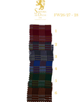 Plaid patterned fabric swatch with measurements on a white background, featuring the Sartoria Dei Duchi - Atri
brand.