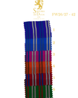 Color swatch with striped fabric pattern and Sartoria Dei Duchi - Atri
branding.