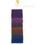 Color swatch of a patterned fabric with Sartoria Dei Duchi - Atri logo and product code on a white background