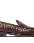 Giuseppe - Brown Intertwined. Pointed toe.Crust Calf. White full-grain calfskin. Tuscan tanned. Hand-dyed and antiqued leather (3 days per pair). 9mm sole. 27mm heel. Tuscan leather. Blake construction with stitched sole.- Sartoria Dei Duchi - Atri