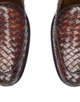 Giuseppe - Brown Intertwined. Pointed toe.Crust Calf. White full-grain calfskin. Tuscan tanned. Hand-dyed and antiqued leather (3 days per pair). 9mm sole. 27mm heel. Tuscan leather. Blake construction with stitched sole.- Sartoria Dei Duchi - Atri