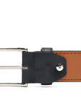 Handcrafted Suede Belt - Walnut. Suede Calf. Water-repellent suede calfskin. A 120cm waist measurement corresponds to a size 60 pant. Total belt length (including buckle) is 135cm. 3.5cm metal buckle with a brushed finish. The belt is adjustable with a screw on the back and is very easy to cut.- Sartoria Dei Duchi - Atri