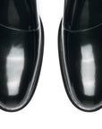 Leonardo - Black Abraded. Last: Venice - Comfortable fit. Smooth Calf. Smooth calfskin. Tuscan tanned. 9mm sole. 27mm heel height. Tuscan leather. Blake construction with bottom stitching.- Sartoria Dei Duchi - Atri