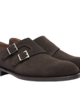 Leonardo - Coffee Suede. Comfortable fit. Suede Calf. Water-repellent suede calfskin. Tuscan tanned. 9mm sole. 27mm heel height. Tuscan leather. Blake construction with bottom stitching.- Sartoria Dei Duchi - Atri