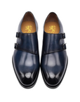 Leonardo - Ocean Antiqued. Last: Venice. Comfortable fit. Smooth calfskin. Tuscan tanned. 9mm sole. 27mm heel height. Tuscan leather. Blake construction with bottom stitching.- Sartoria Dei Duchi - Atri