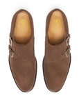 Leonardo - Walnut Suede. Comfortable fit. Suede Calf. Water-repellent suede calfskin. Tuscan tanned. 9mm sole. 27mm heel height. Tuscan leather. Blake construction with bottom stitching.- Sartoria Dei Duchi - Atri