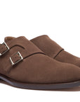 Leonardo - Walnut Suede. Comfortable fit. Suede Calf. Water-repellent suede calfskin. Tuscan tanned. 9mm sole. 27mm heel height. Tuscan leather. Blake construction with bottom stitching.- Sartoria Dei Duchi - Atri