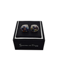 Murano Glass Cufflinks. Handmade from the highest quality materials, each pair combines elegance, precision and personality, reflecting the excellence of italian craftsmanship. Material: Brass palladium plated.- Sartoria Dei Duchi - Atri