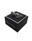 Murano Glass Cufflinks. Handmade from the highest quality materials, each pair combines elegance, precision and personality, reflecting the excellence of italian craftsmanship. Material: Brass palladium plated.- Sartoria Dei Duchi - Atri