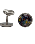 Murano Glass Cufflinks. Handmade from the highest quality materials, each pair combines elegance, precision and personality, reflecting the excellence of italian craftsmanship. Material: Brass palladium plated.- Sartoria Dei Duchi - Atri