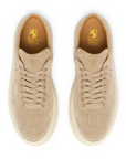 Comfortable Fit. The Sante men's sneakers. Made in Italy excellence. Crafted on the Brenta Riviera. The soft-crust calfskin, tanned in Tuscany, treated with Patina Delavé technique. Dyed leather, faded, and finished with creams and waxes. Ergonomic removable footbed, flexible rubber sole. The Strobel construction, with slip-stitched seams. -Sartoria Dei Duchi-Atri