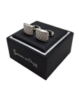 Swarowski Cufflinks. Handmade from the highest quality materials, each pair combines elegance, precision and personality, reflecting the excellence of italian craftsmanship. Material: Brass palladium plated.- Sartoria Dei Duchi - Atri