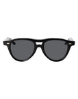 Black sunglasses with dark lenses on a light gray background. - DEI DUCHI