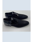 Elegant derby in glossy patent leather, printed upper,lightweight leather sole, unique, refined and elegant, ideal for a ceremony | Sartoria Dei Duchi - Atri
