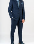 This Sartoria dei Duchi suit is realized in two pieces with the finest fabric of Loro Piana 100% wool "Super 200s". This elegant and refined suit is composed of a jacket with 2 buttons with welt pockets without flaps. The pants has only one pence and four pockets in total between front and back. Regular rise. There are no belt loops as they are designed to be worn with suspenders. Buttonholes and dots of the jacket are exclusively handmade.