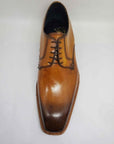 Classic Derby with smooth upper, 100% made in Italy, in hand-colored and antiqued Crust calf leather | Sartoria Dei Duchi - Atri