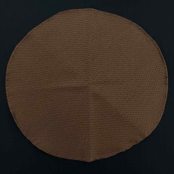 Rounded Pocket Square-100% Pure Silk-Brown base with a black pied de poule pattern-Fazzoletto da Taschino "Silvi"|Sartoria Dei Duchi-Atri