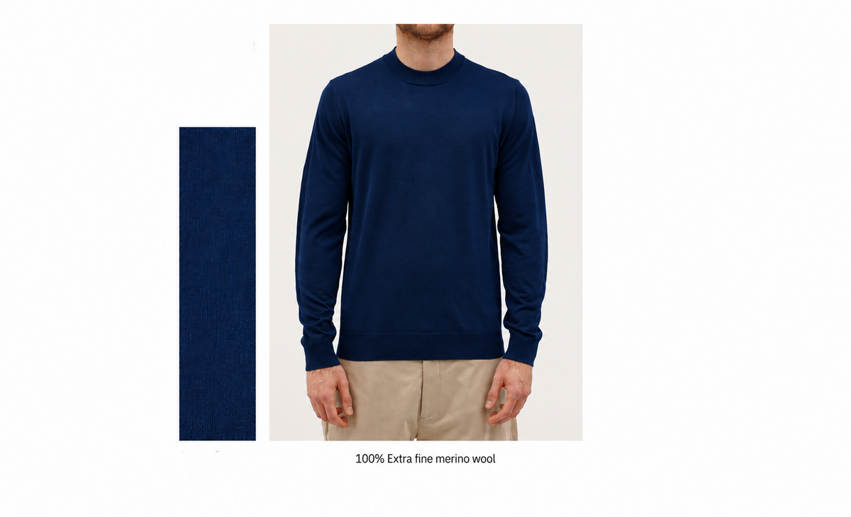 Extra-Fine Merino Wool Mockneck Sweater