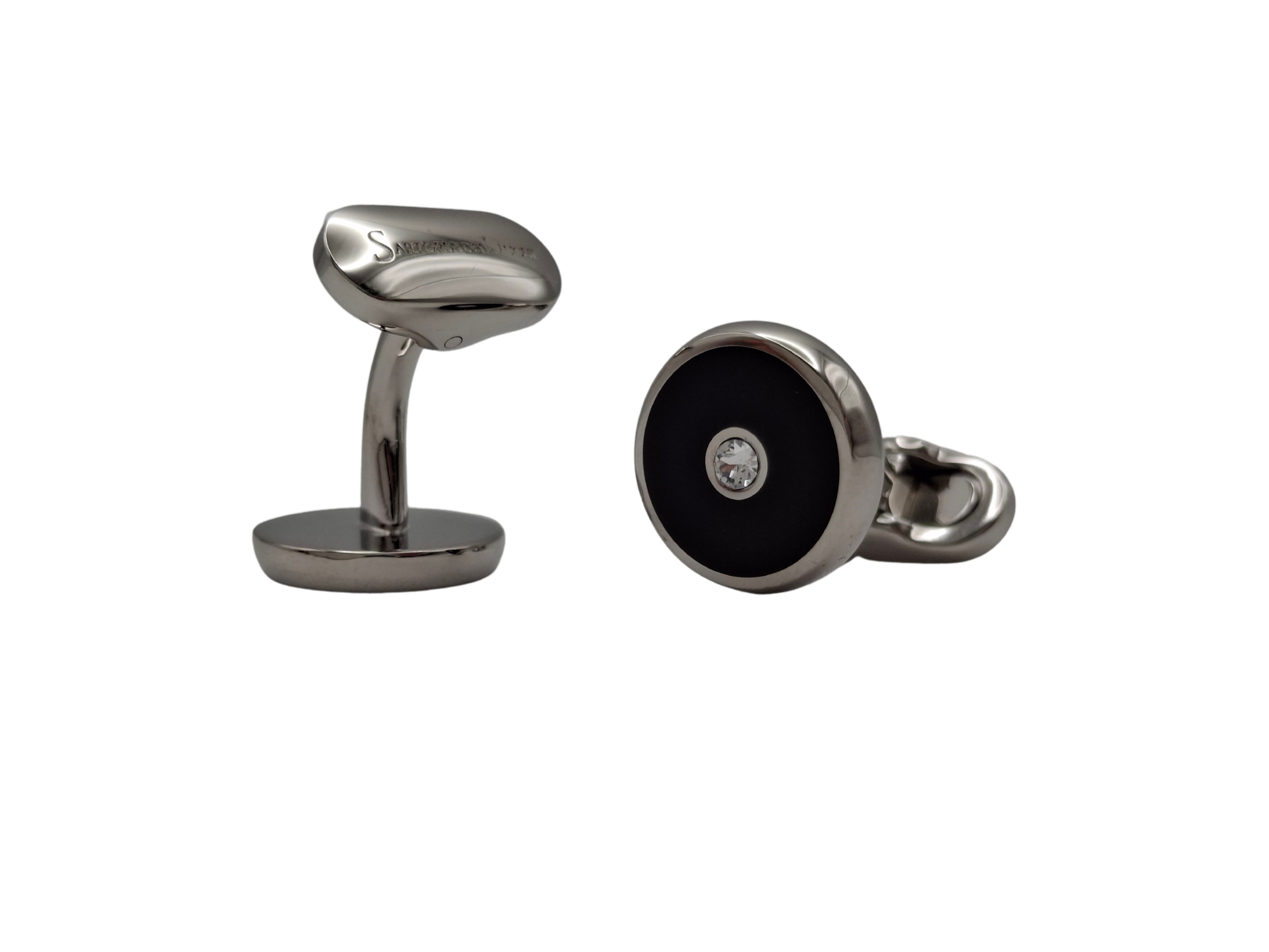 Adone Stud Set Cufflinks. Handmade from the highest quality materials, each pair combines elegance, precision and personality, reflecting the excellence of italian craftsmanship. Material: Brass palladium plated.- Sartoria Dei Duchi - Atri