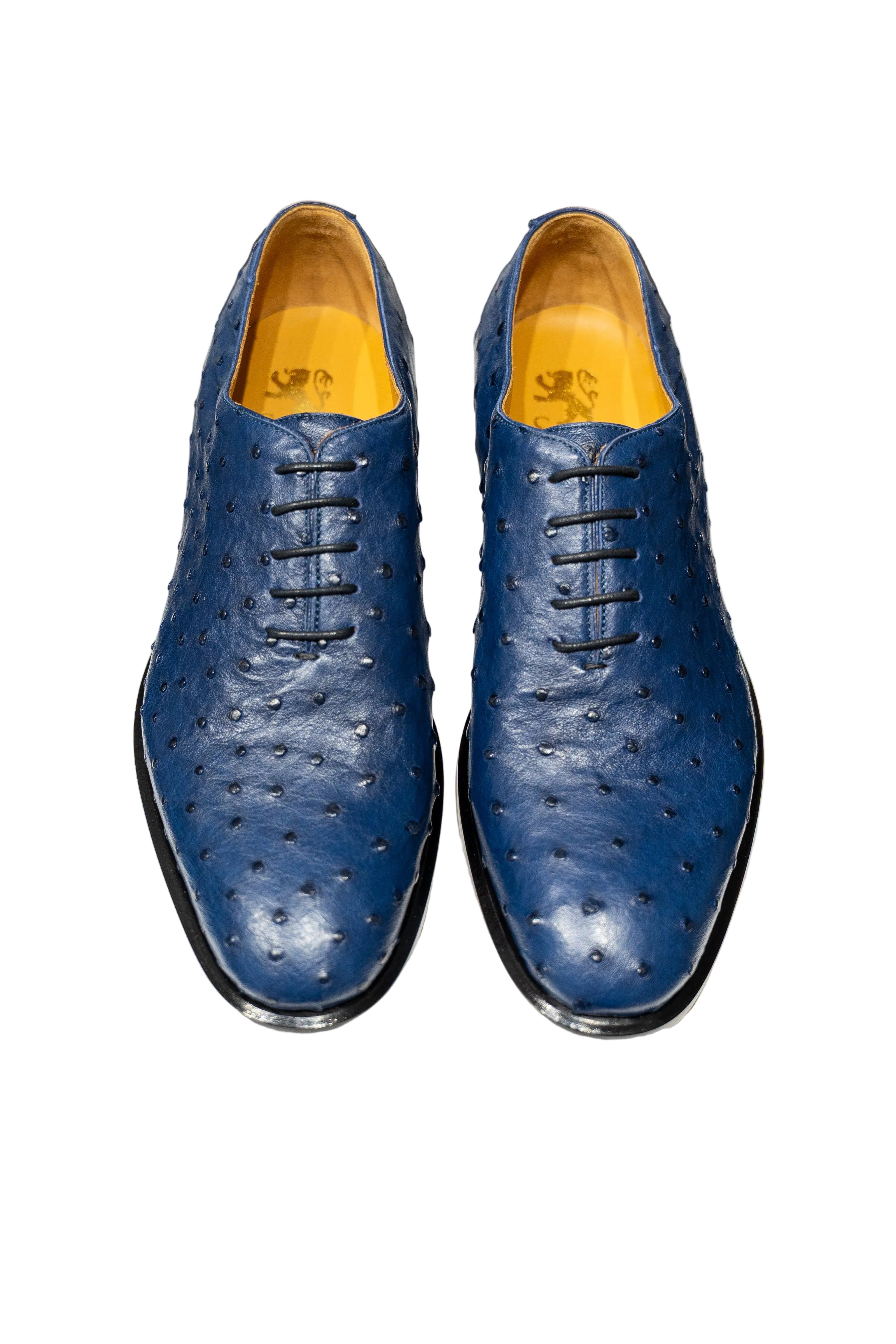 Antonio - Blue Ostrich Oxford Shoe Antonio - Blue Ostrich Oxford Shoe
