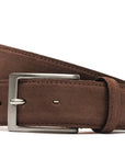 Handcrafted Suede belt - Walnut