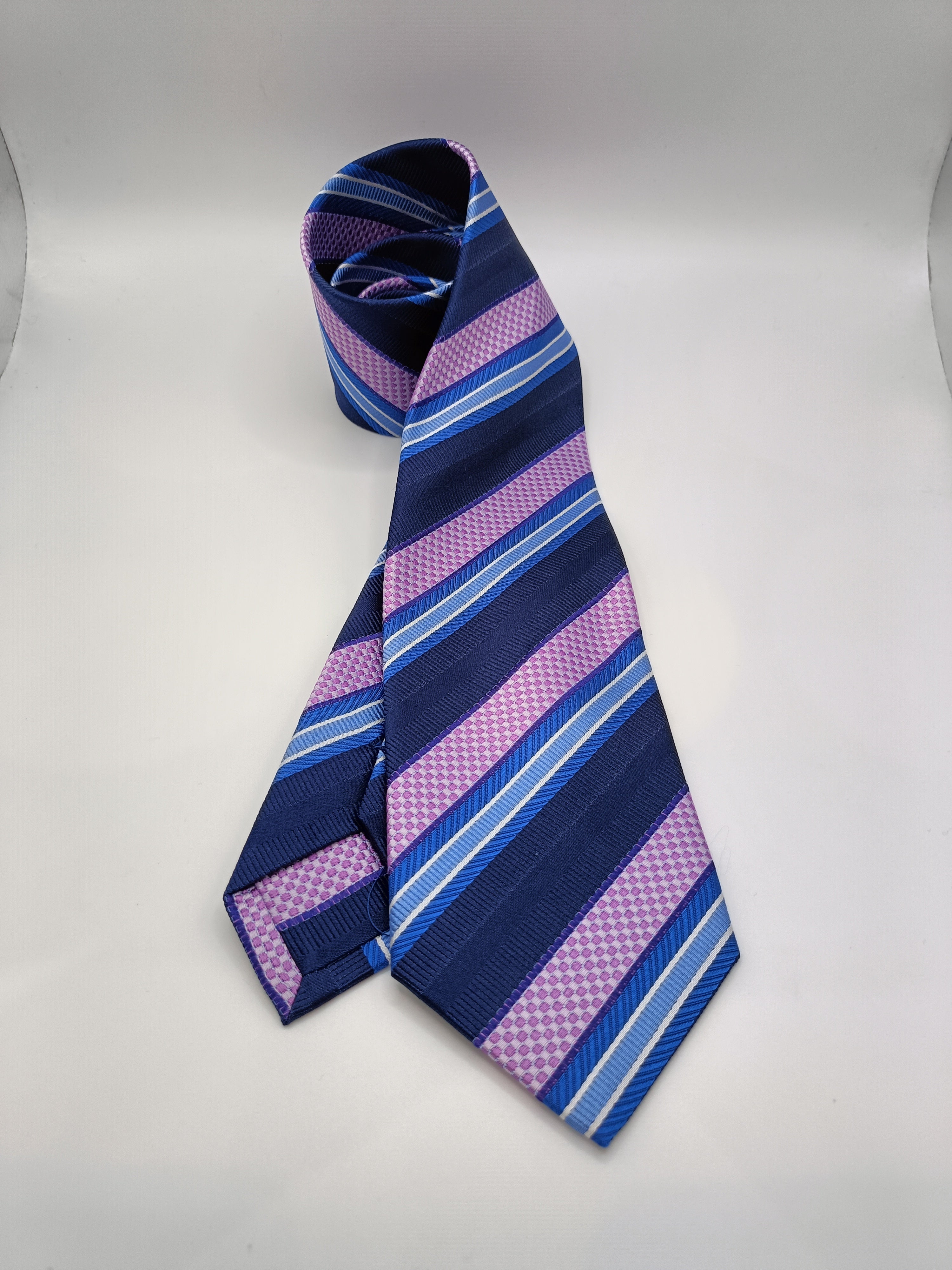 Blue &amp; Pink Striped Fantasy Tie