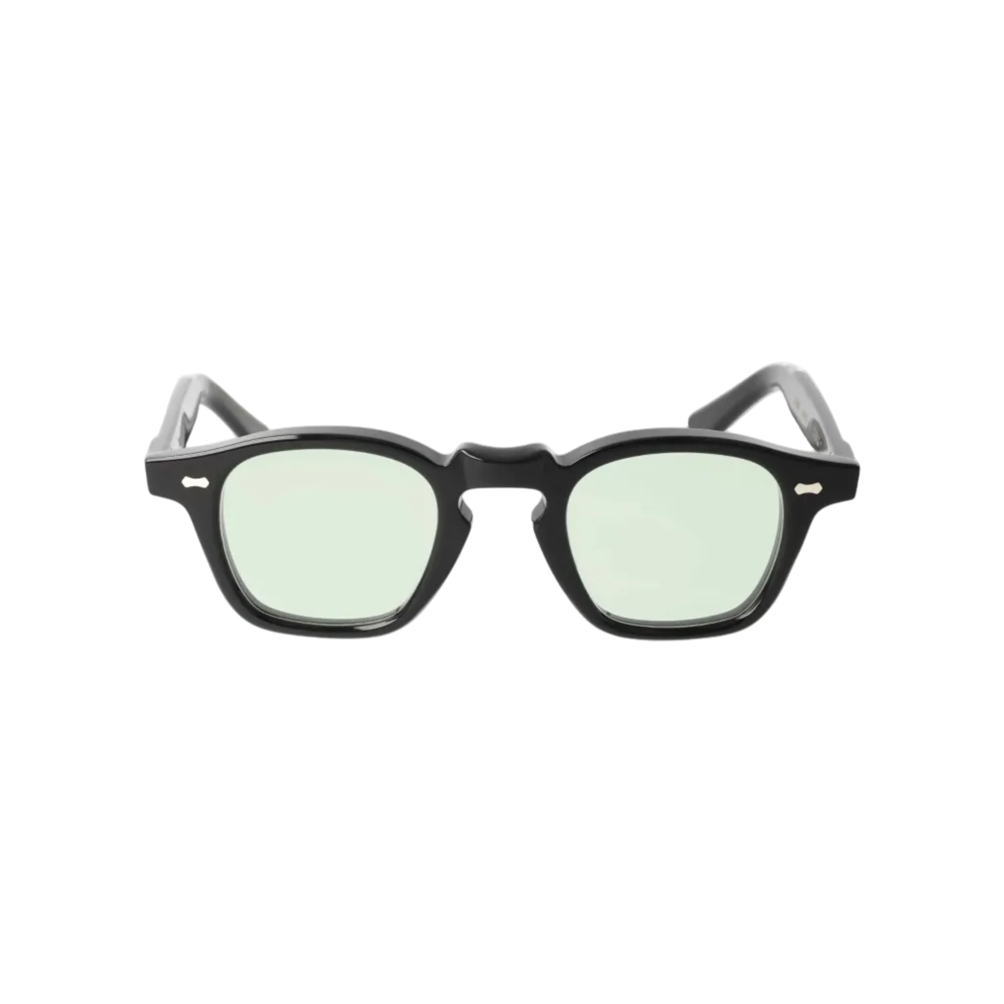 Cord Eco Black Light Green.FRAME Square framed. Italian Bio-Acetate. 100% Recyclable. Handcrafted in Italy. Bio-Based lenses. 100% UV Protection. Filter: Category 1-2-3.FIT: Narrow-44-23-145. Made in Italy. - Dei Duchi