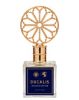 Ducalis exclusive edition perfume bottle with gold cap on a white background.- Dei Duchi 
