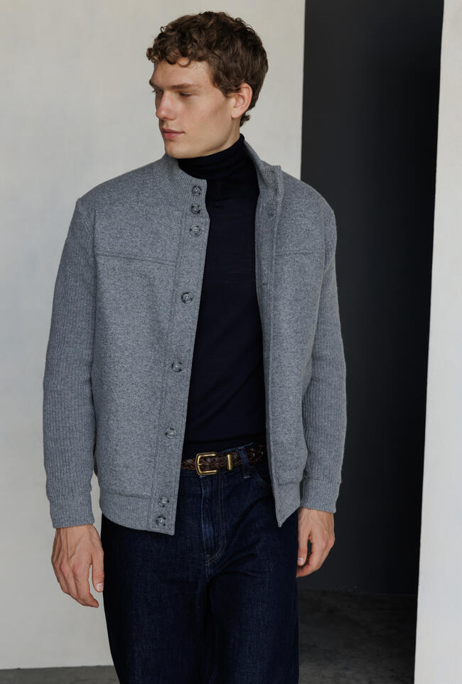 Padded knitted jacke