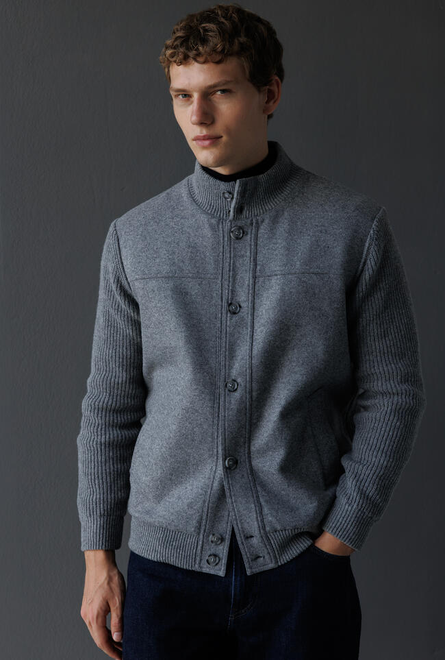 Padded knitted jacke