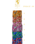 Color swatch with floral patterns and Sartoria Dei Duchi - Atri logo on a white background