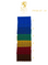 Color swatch with geometric patterns in blue, green, gold, and red on a white background, featuring Sartoria Dei Duchi - Atri logo.