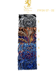 Patterned fabric swatch with Sartoria Dei Duchi - Atri logo and product code on a white background