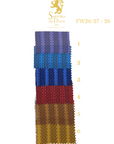 Color swatch with striped patterns and Sartoria Dei Duchi - Atri logo on a white background