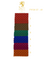 Color swatch with six different colored spiky ribbons and Sartoria del Duchi logo.