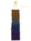 Patterned tie with measurement scale on a white background, featuring the Sartoria Dei Duchi - Atri brand.