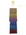Color swatch of a patterned fabric with measurements and Sartoria Dei Duchi - Atri logo on a white background