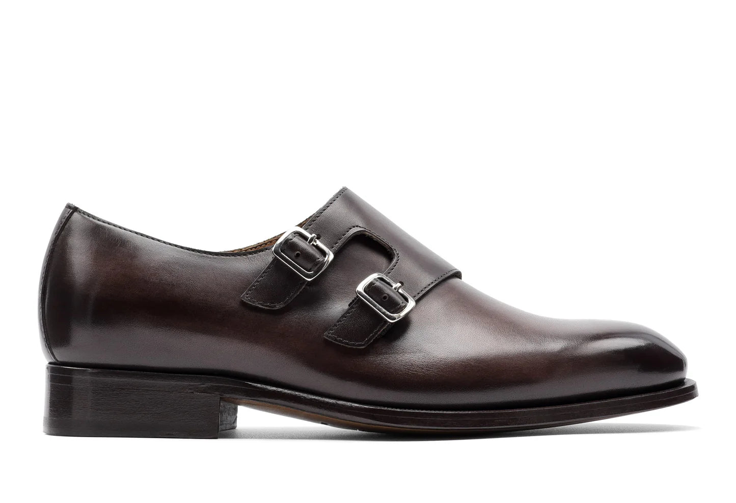 Leonardo - Chocolate Antiqued. Comfortable fit. Smooth calfskin. Tuscan tanned. 9mm sole. 27mm heel height. Tuscan leather. Blake construction with bottom stitching.- Sartoria Dei Duchi - Atri