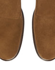 Leonardo - Cinnamon Suede. Comfortable fit. Suede Calf. Water-repellent suede calfskin. Tuscan tanned. 9mm sole. 27mm heel height. Tuscan leather. Blake construction with bottom stitching.- Sartoria Dei Duchi - Atri