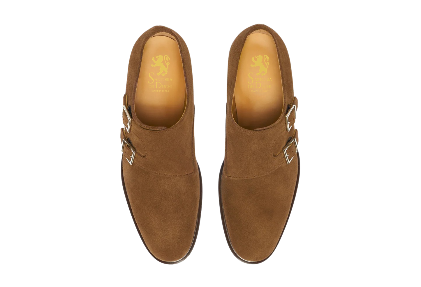Leonardo - Cinnamon Suede. Comfortable fit. Suede Calf. Water-repellent suede calfskin. Tuscan tanned. 9mm sole. 27mm heel height. Tuscan leather. Blake construction with bottom stitching.- Sartoria Dei Duchi - Atri