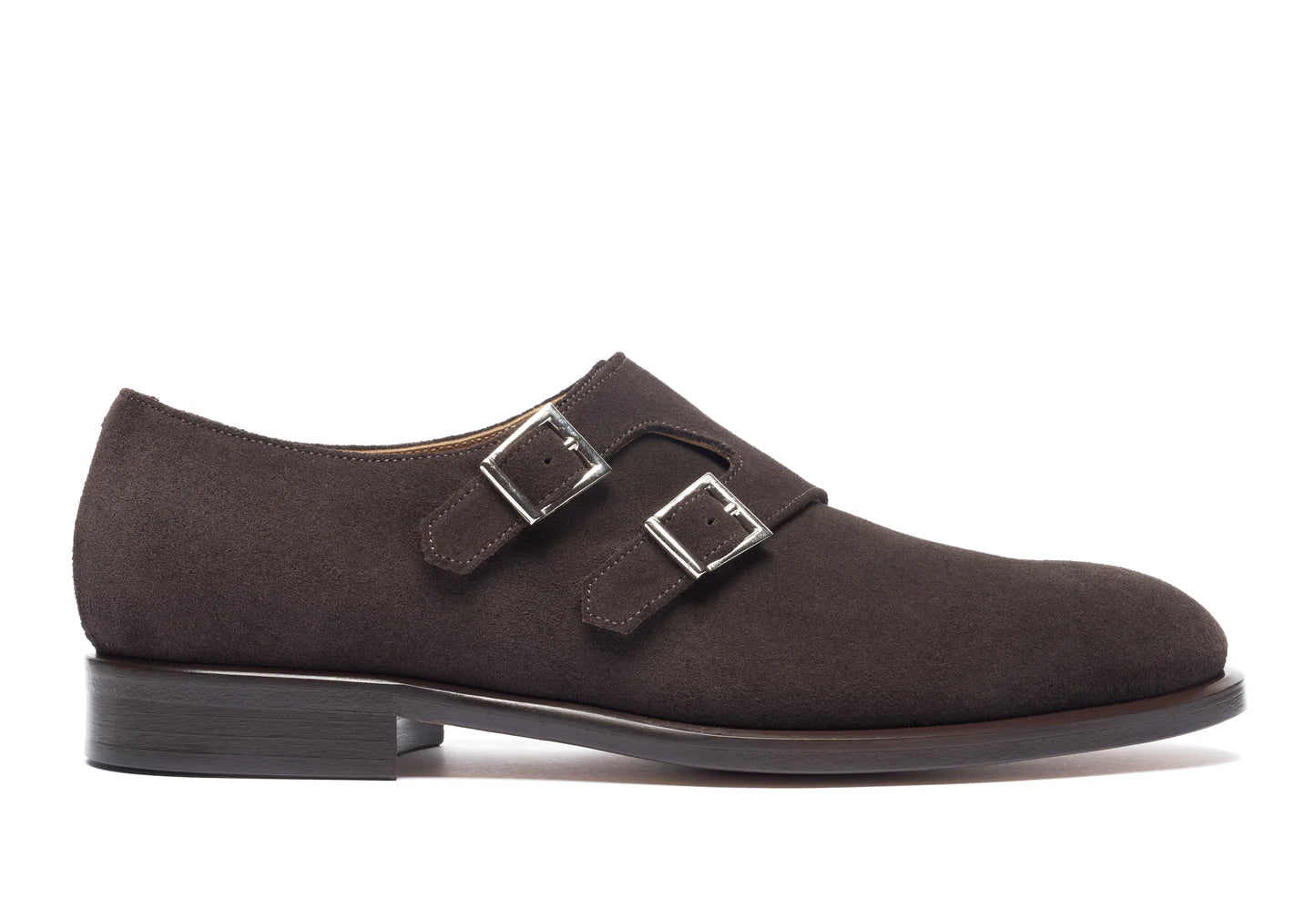 Leonardo - Coffee Suede. Comfortable fit. Suede Calf. Water-repellent suede calfskin. Tuscan tanned. 9mm sole. 27mm heel height. Tuscan leather. Blake construction with bottom stitching.- Sartoria Dei Duchi - Atri