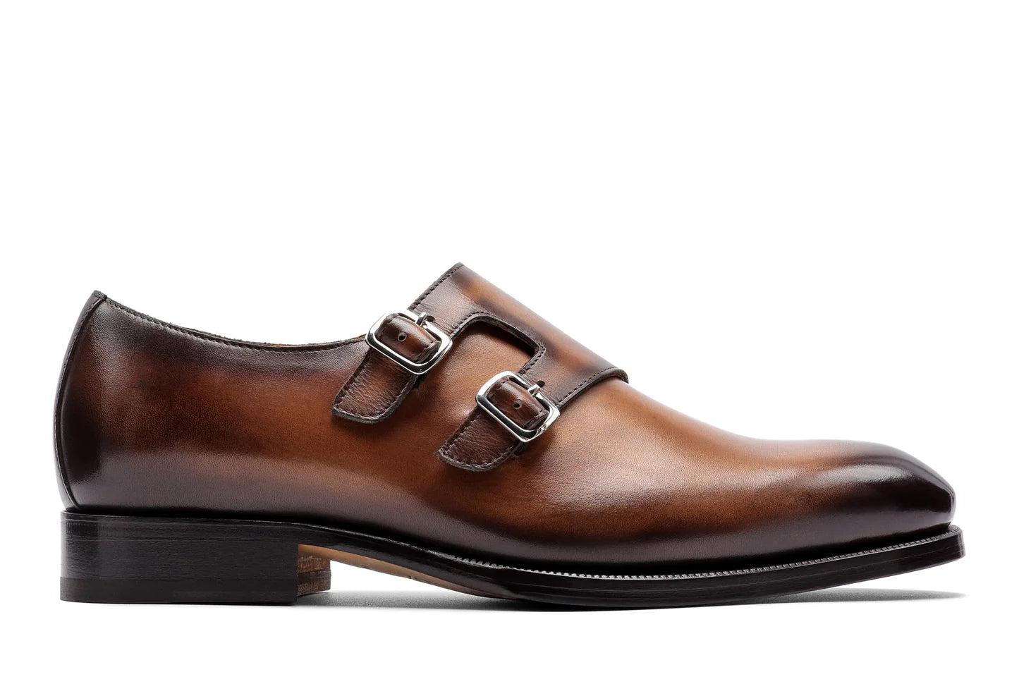 Leonardo - Cognac Antiqued. Last: Venice - Comfortable fit. Smooth Calf. Smooth calfskin. Tuscan tanned. 9mm sole. 27mm heel height. Tuscan leather. Blake construction with bottom stitching.- Sartoria Dei Duchi - Atri
