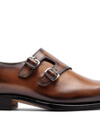 Leonardo - Cognac Antiqued. Last: Venice - Comfortable fit. Smooth Calf. Smooth calfskin. Tuscan tanned. 9mm sole. 27mm heel height. Tuscan leather. Blake construction with bottom stitching.- Sartoria Dei Duchi - Atri