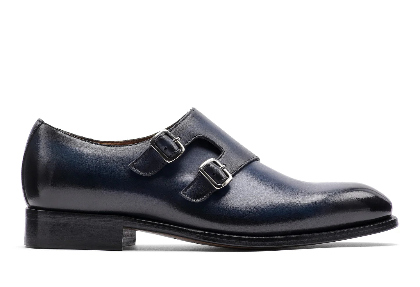 Leonardo - Ocean Antiqued. Last: Venice. Comfortable fit. Smooth calfskin. Tuscan tanned. 9mm sole. 27mm heel height. Tuscan leather. Blake construction with bottom stitching.- Sartoria Dei Duchi - Atri