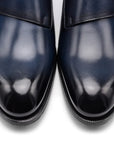 Leonardo - Ocean Antiqued. Last: Venice. Comfortable fit. Smooth calfskin. Tuscan tanned. 9mm sole. 27mm heel height. Tuscan leather. Blake construction with bottom stitching.- Sartoria Dei Duchi - Atri